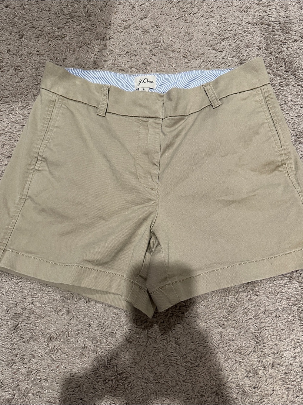 J. Crew Women's Tan Mid-Rise Chino Shorts